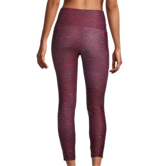 Xersion Women’s High Tech Burgundy Train High Rise 7/8 Ankle Legging L XL XXL - Picture 3 of 13
